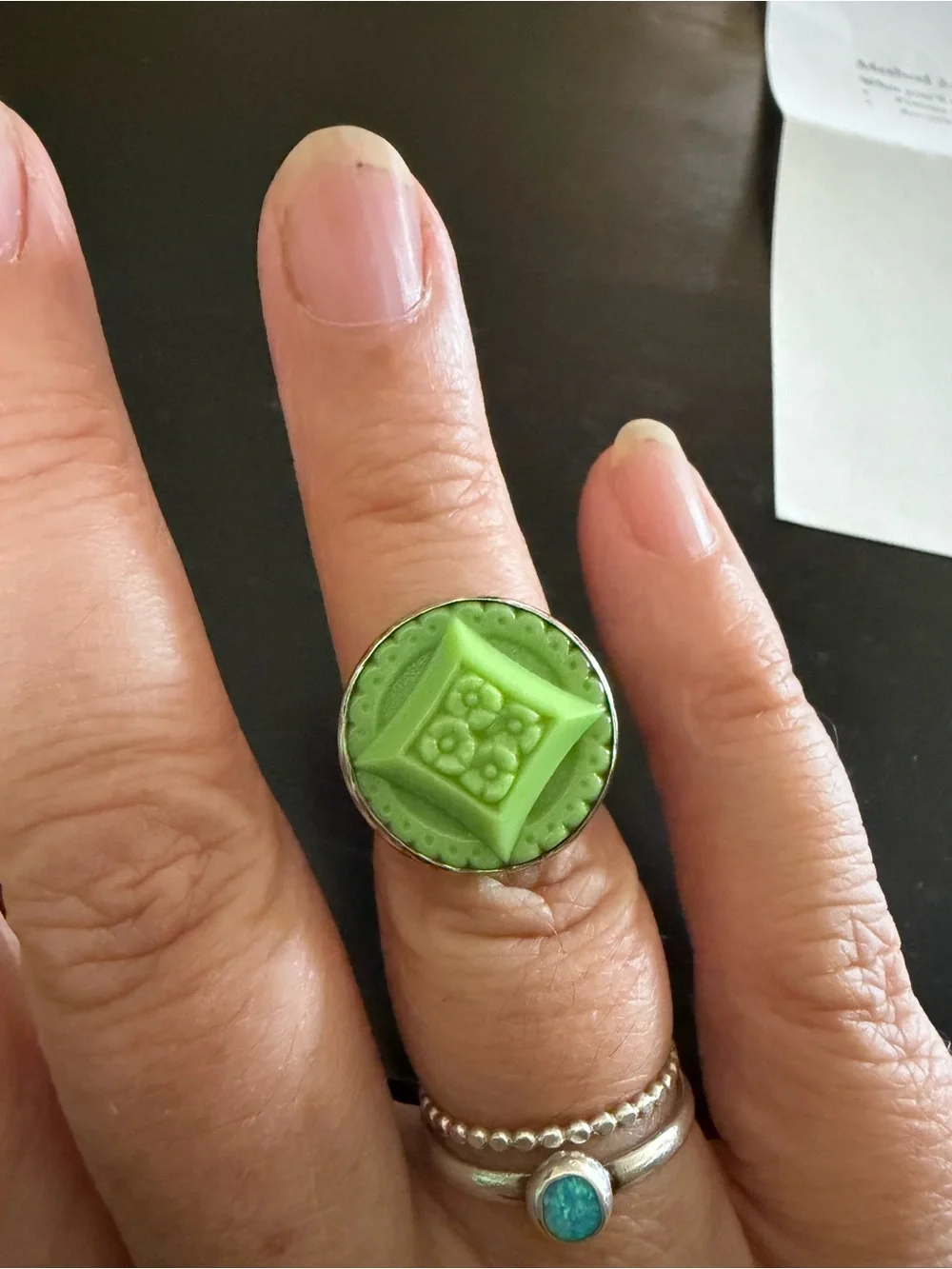Vintage Button Ring